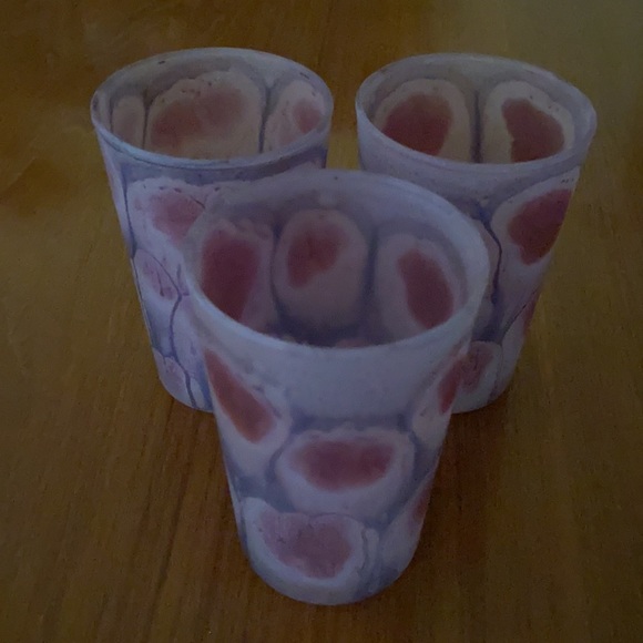 VINTAGE 1970’s Frosted Art Glass Pitcher & 3 Glasses - Picture 3 of 11